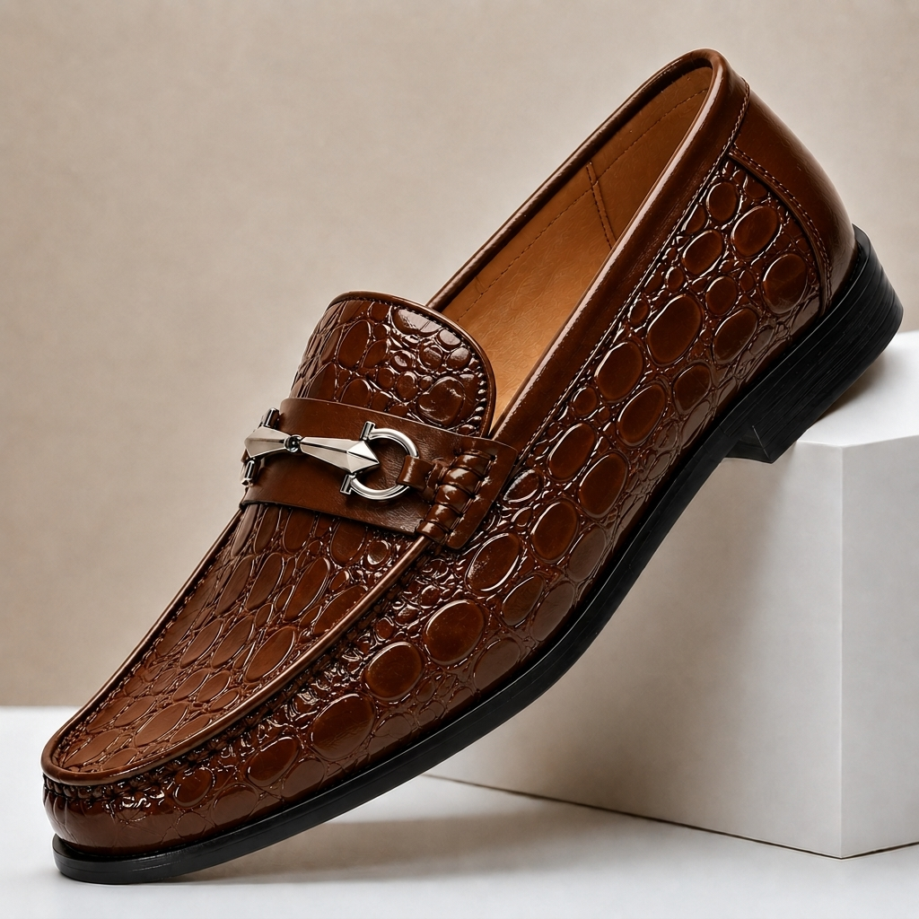 CARROWMERE TEXTURED LEATHER LOAFERS
