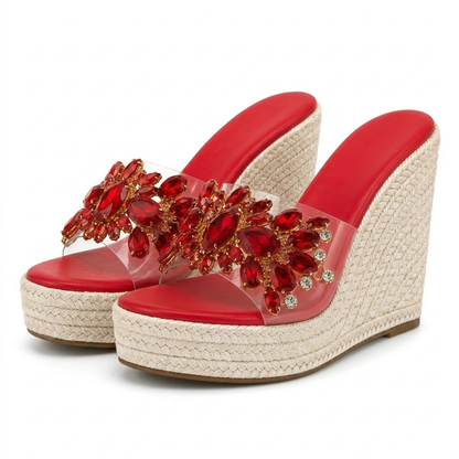 EVIE JEWELLED ESPADRILLE WEDGES