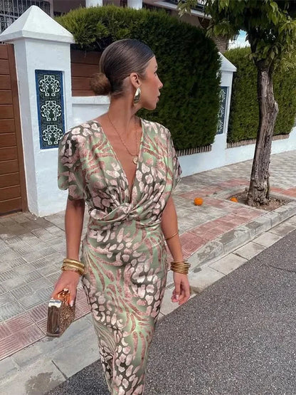 VALMERE COPPER MIDI DRESS