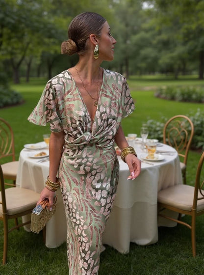 VALMERE COPPER MIDI DRESS