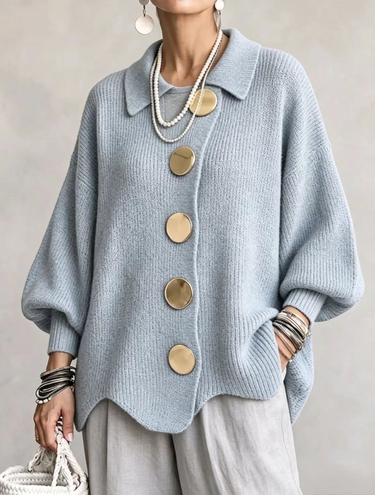 REFINED LAYER KNIT CARDIGAN