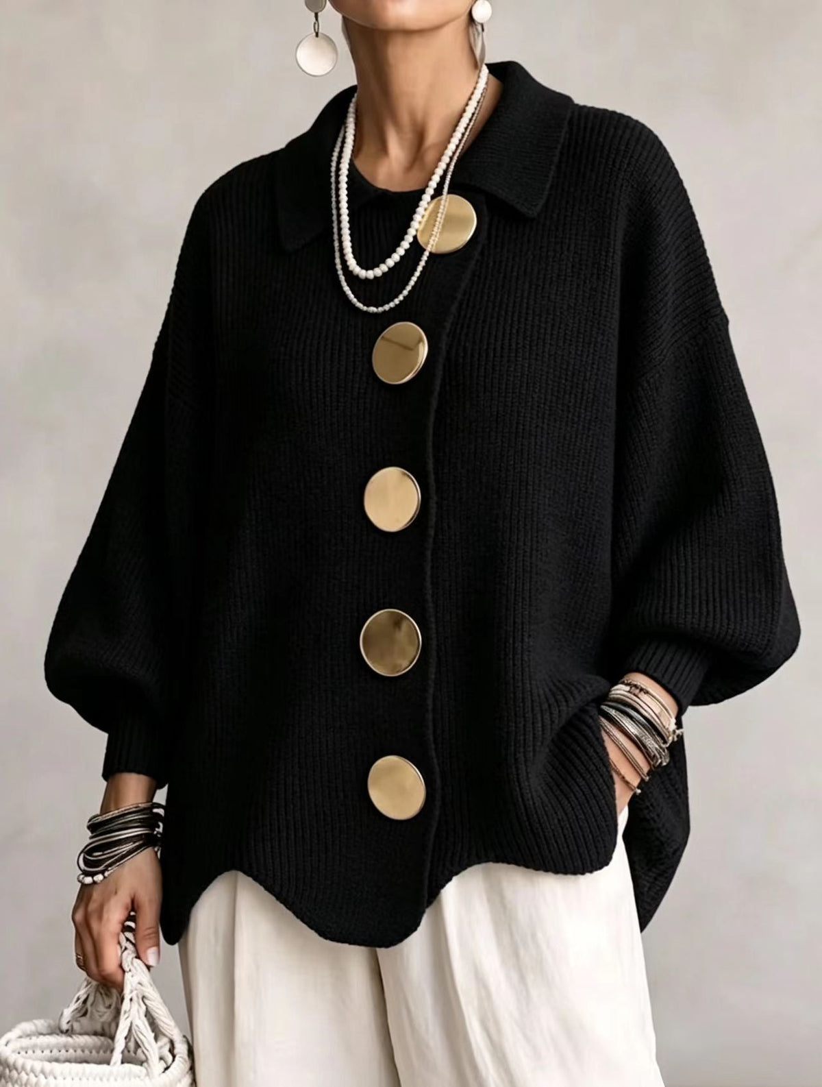 REFINED LAYER KNIT CARDIGAN