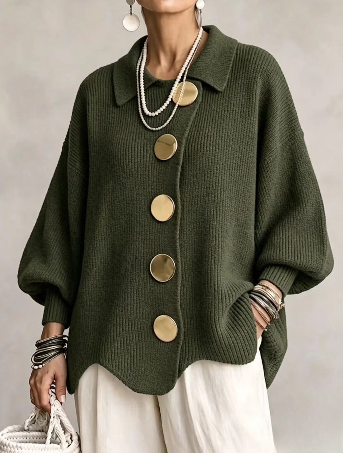 REFINED LAYER KNIT CARDIGAN