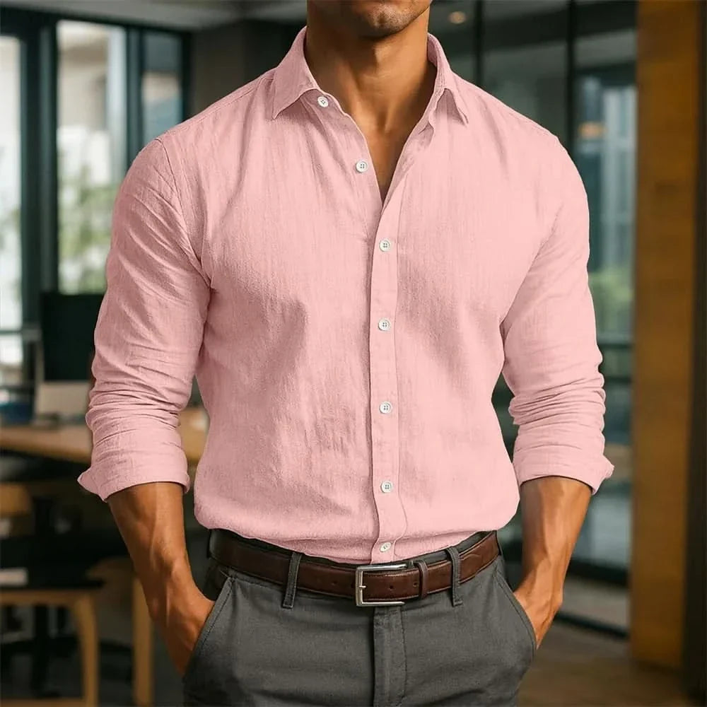 KINGSLEY LINEN LONG SLEEVE SHIRT