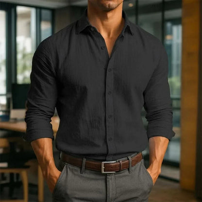 KINGSLEY LINEN LONG SLEEVE SHIRT