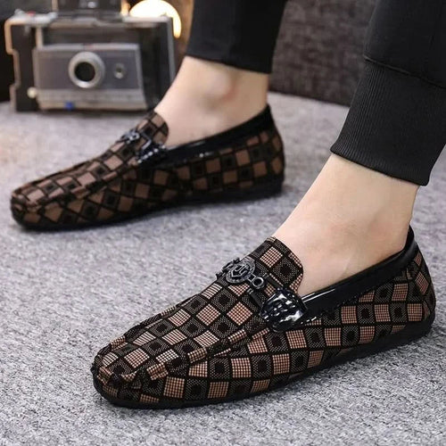 BENSON PLAID LEATHER LOAFERS