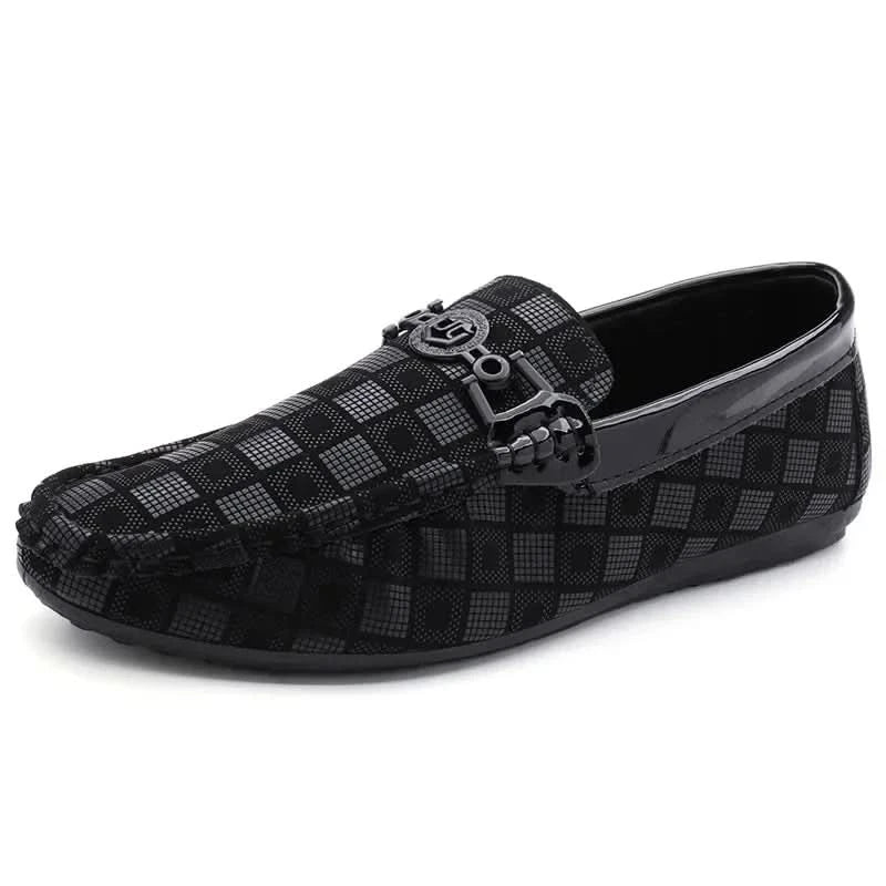 BENSON PLAID LEATHER LOAFERS
