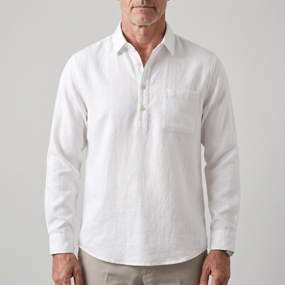 ALDRIDGE GRANDAD COLLAR SHIRT