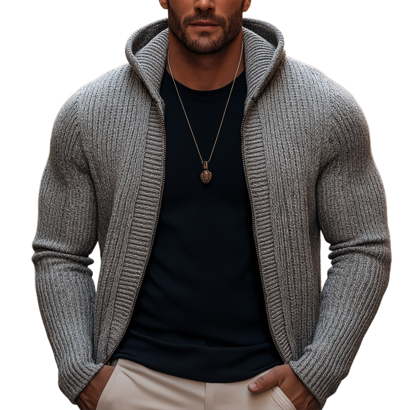 PORTWELL SOFT KNIT ZIP HOODIE