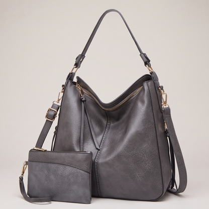 CAMELLIA LEATHER HOBO BAG