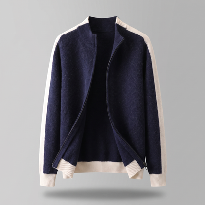 FERRARA CASHMERE ZIP-THROUGH JACKET