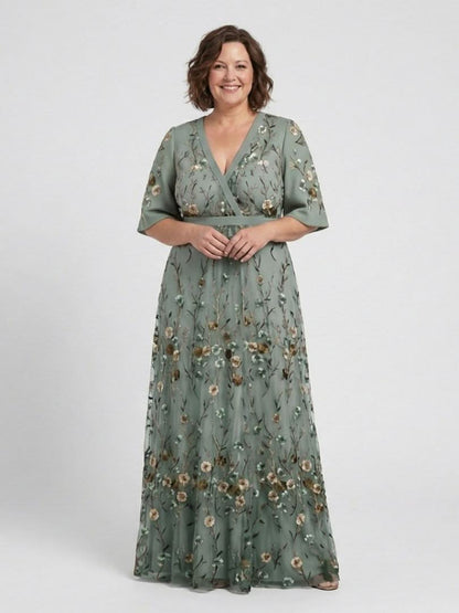 ELSIE V-NECK FLORAL DRESS