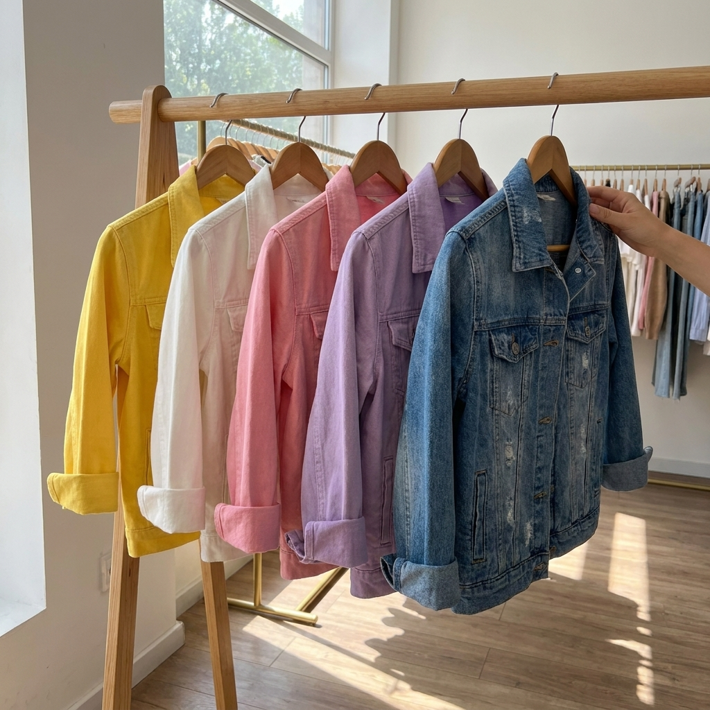 ELODIE COLOURBLOCK DENIM JACKET
