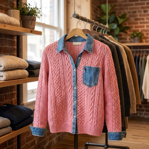 SORRELL MODERN PATCHWORK CARDIGAN
