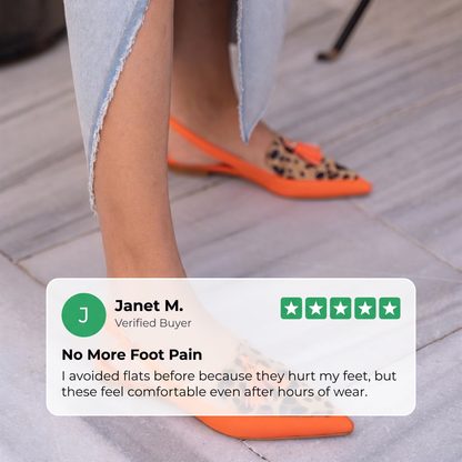 VALENCIA ORANGE BALLET FLATS