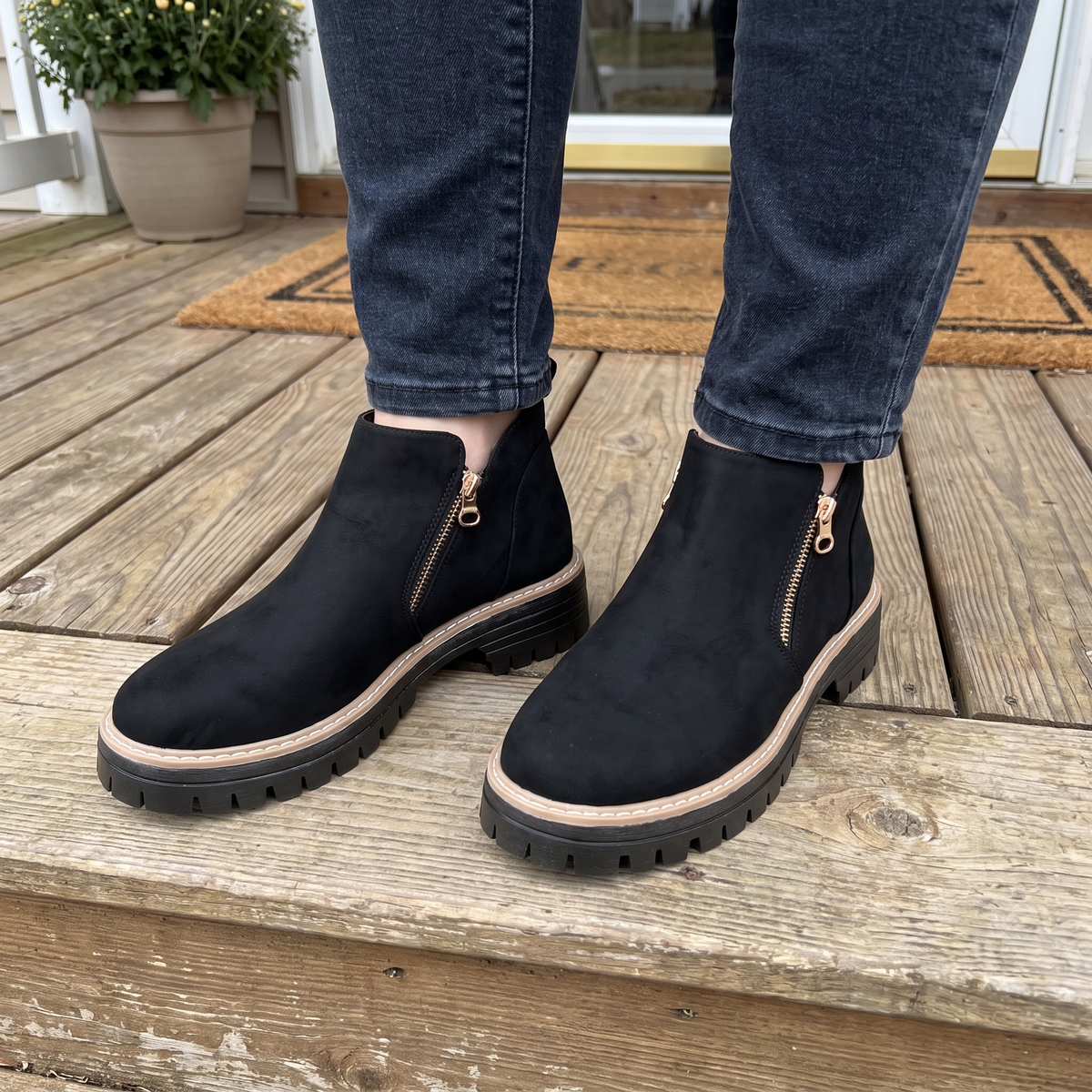 MARGOT SUEDE PLATFORM ANKLE BOOTS