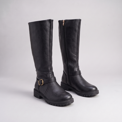 CLASSIC BUCKLE KNEE HIGH BOOTS
