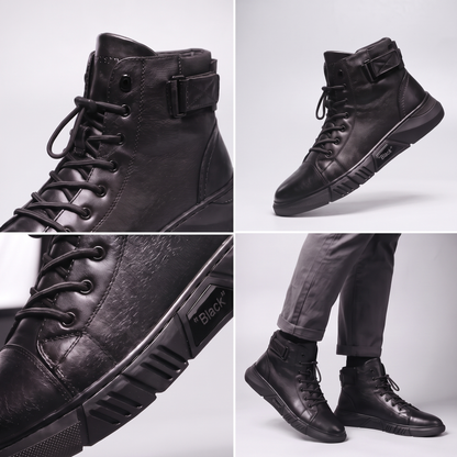 CLASSIC LEATHER HIGH TOP BOOTS