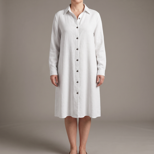 HOLLINMERE BUTTON-FRONT SHIRT DRESS