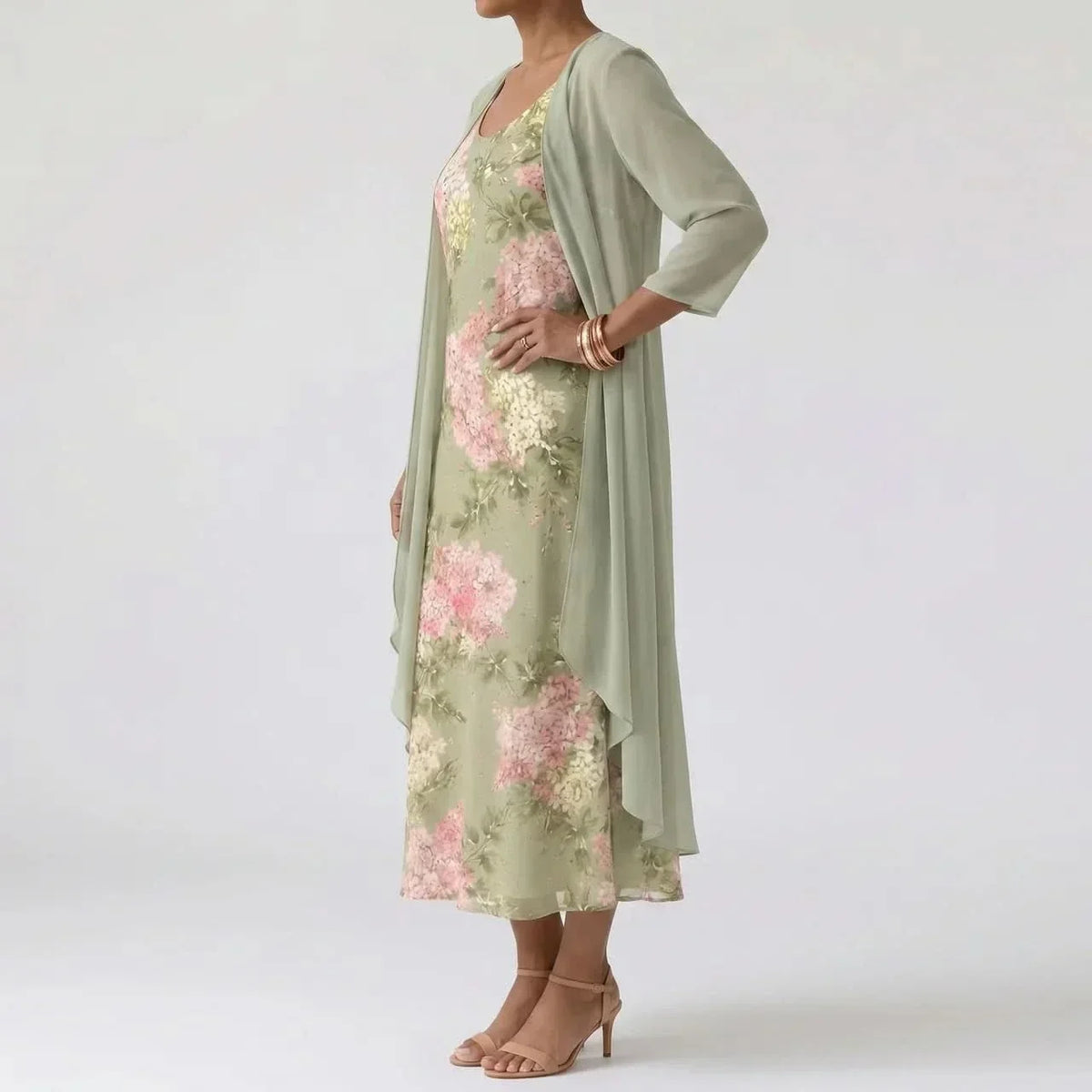 AMELIE SOFT GARDEN MIDI DRESS