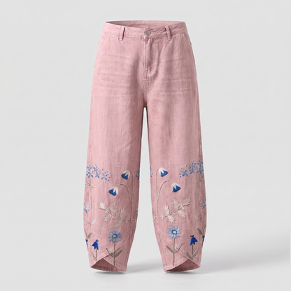 NORABELLE ARTISAN LINEN PANTS