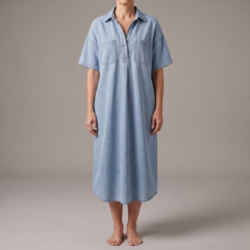 ROXLEY POCKET DENIM SHIRT DRESS