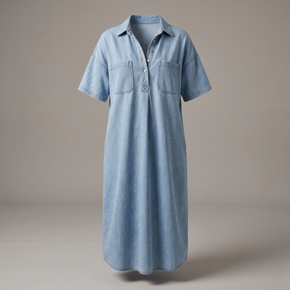 ROXLEY POCKET DENIM SHIRT DRESS