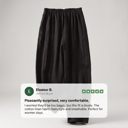 SOPHIA FLOW COTTON LINEN PANTS