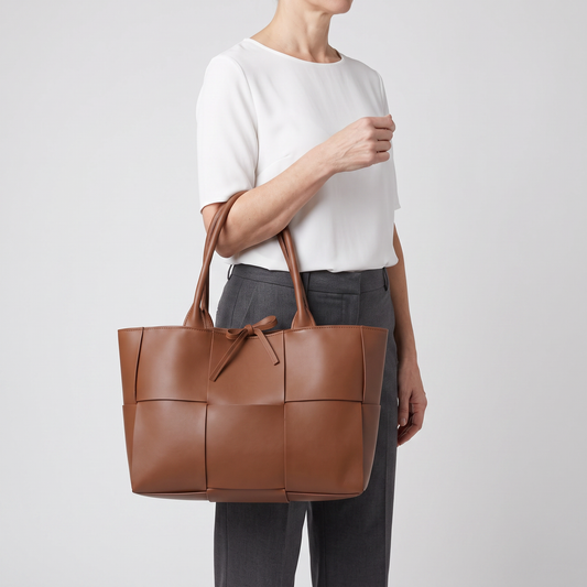 SOPHISTICATED LEATHER TOTE