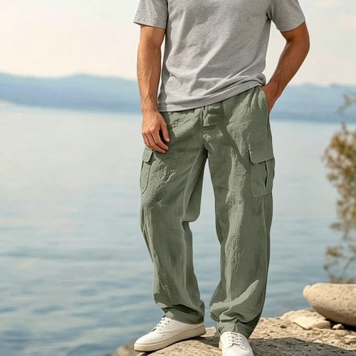 BROMLEY COTTON LINEN TROUSERS