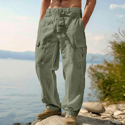 BROMLEY COTTON LINEN TROUSERS